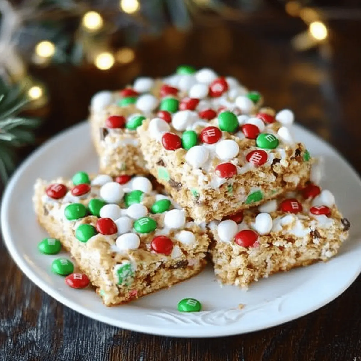 Marshmallow Pretzel Treats with M&M’s