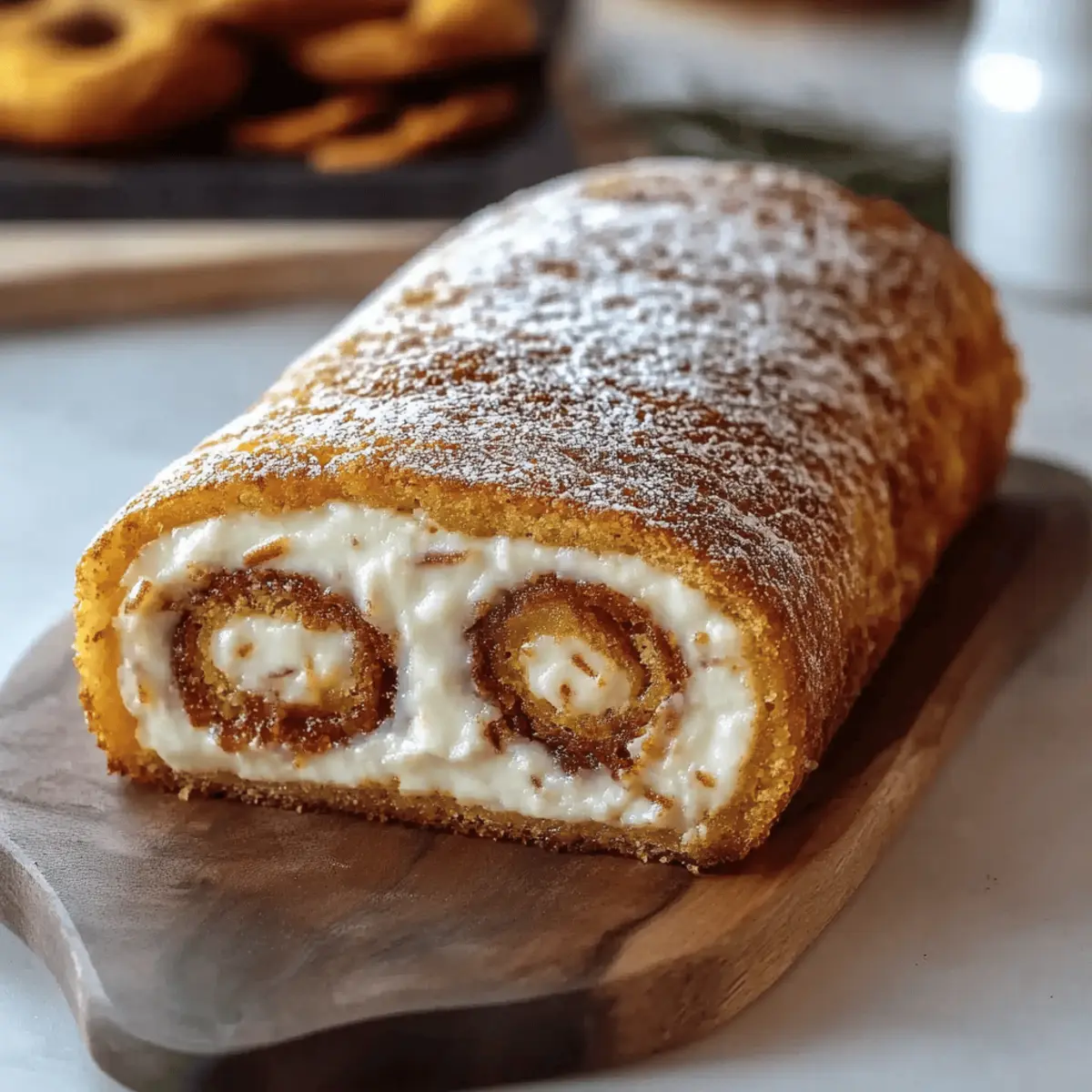 Fall Pumpkin Spice Roll Cake