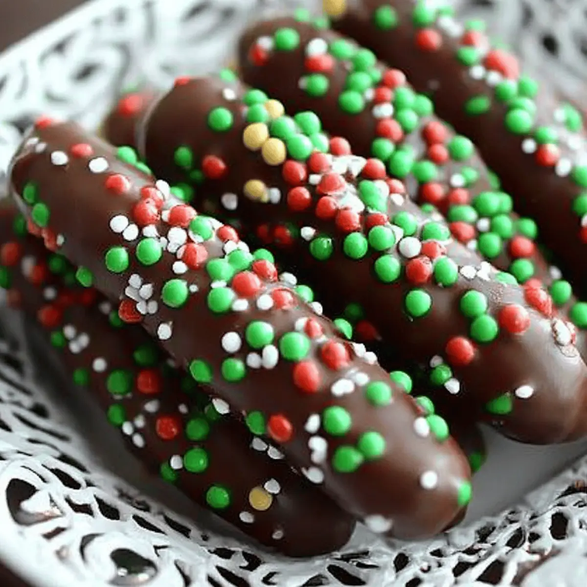 Caramel Chocolate Pretzel Rods