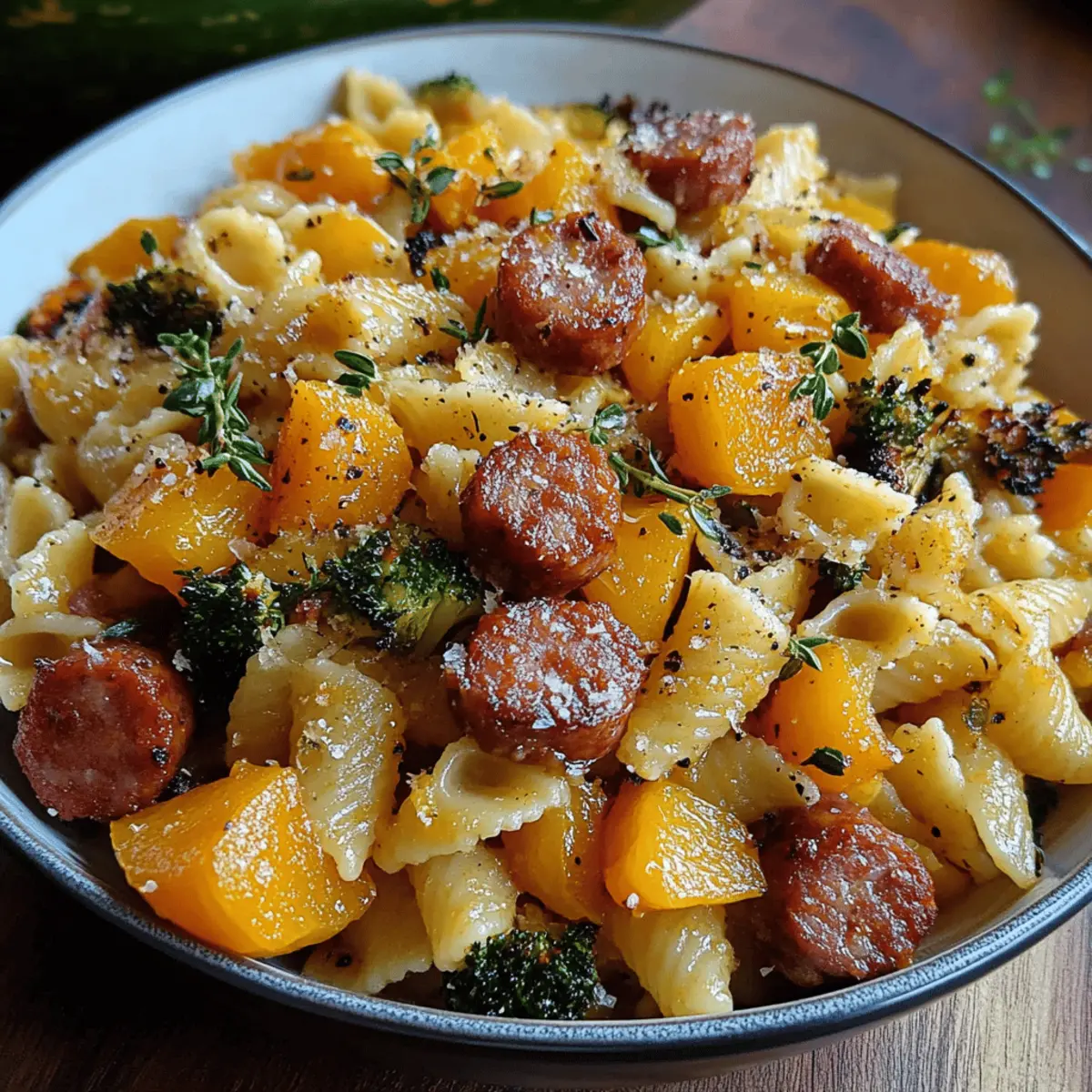 Autumn Sausage Pasta Squash