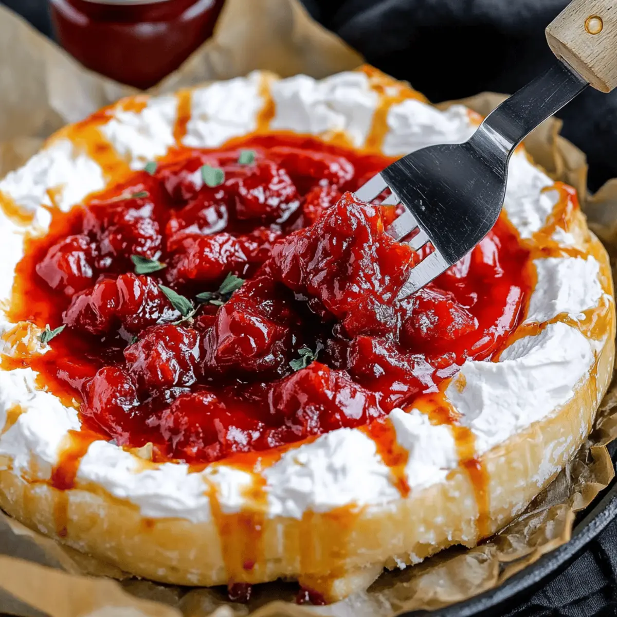 Halloween Bloody Baked Brie