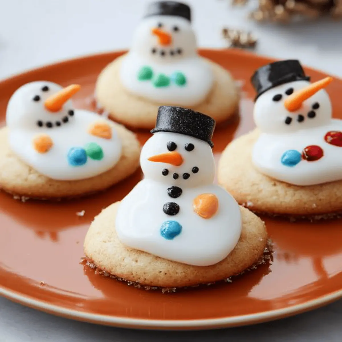 Melted Snowman Cookies