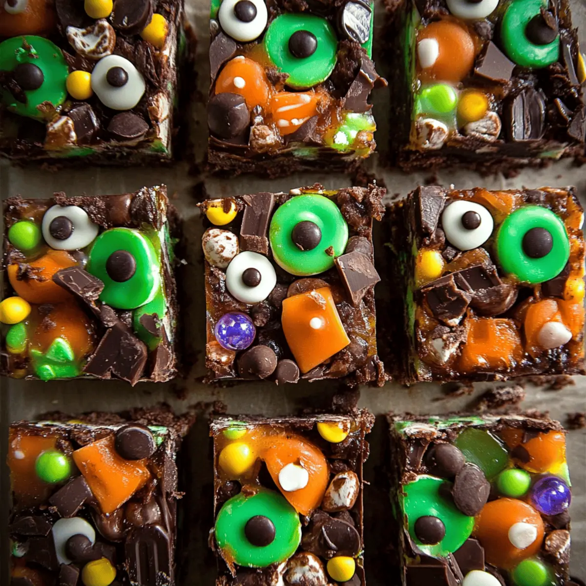 Halloween Rocky Road Slices