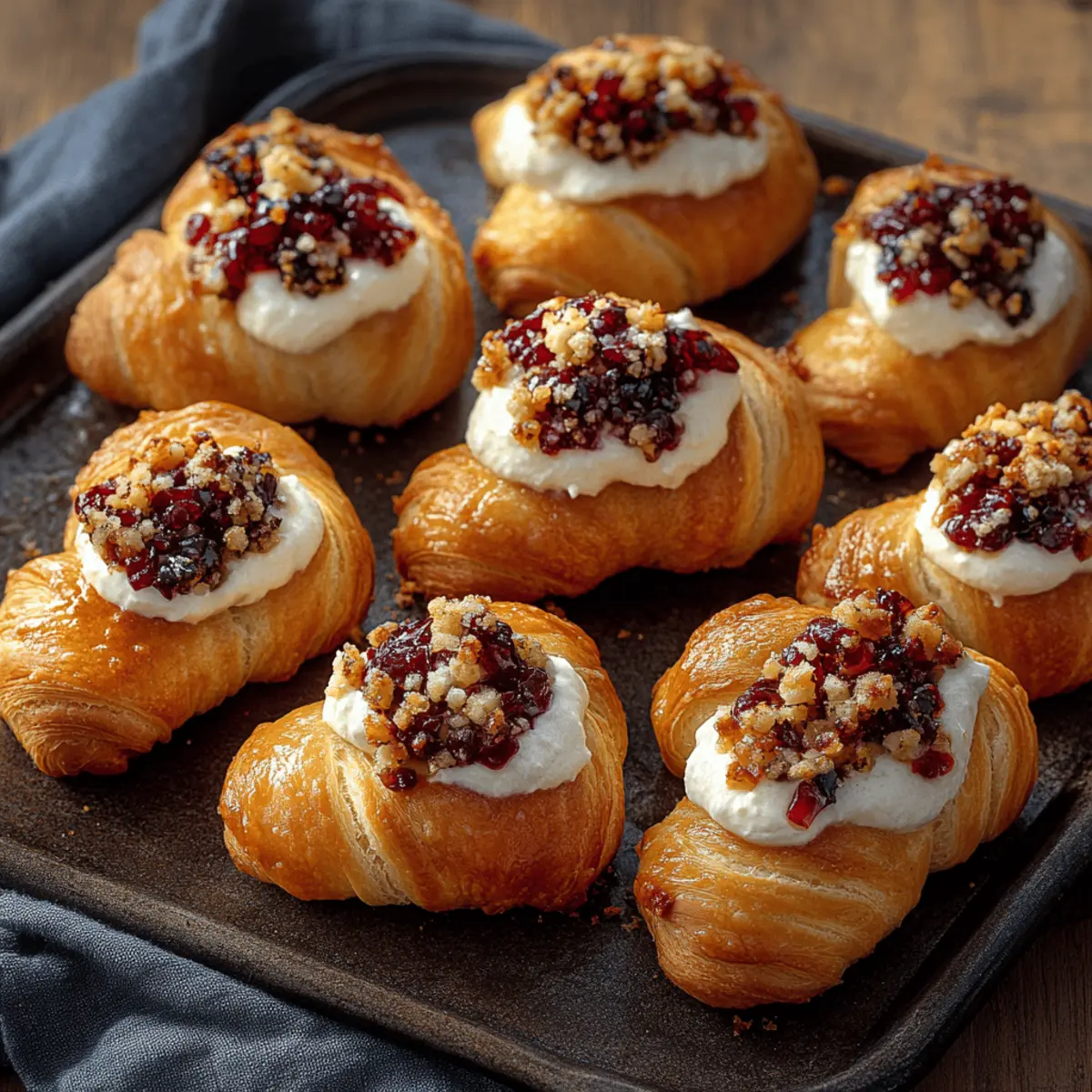 Cranberry Cream Cheese Crescent Bites