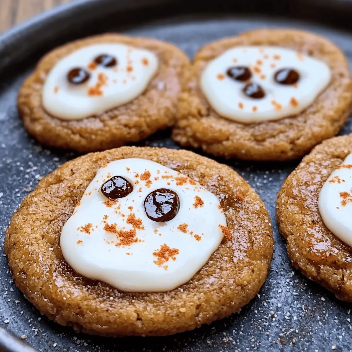 Spooky Ghost Brown Butter Pumpkin Cookies