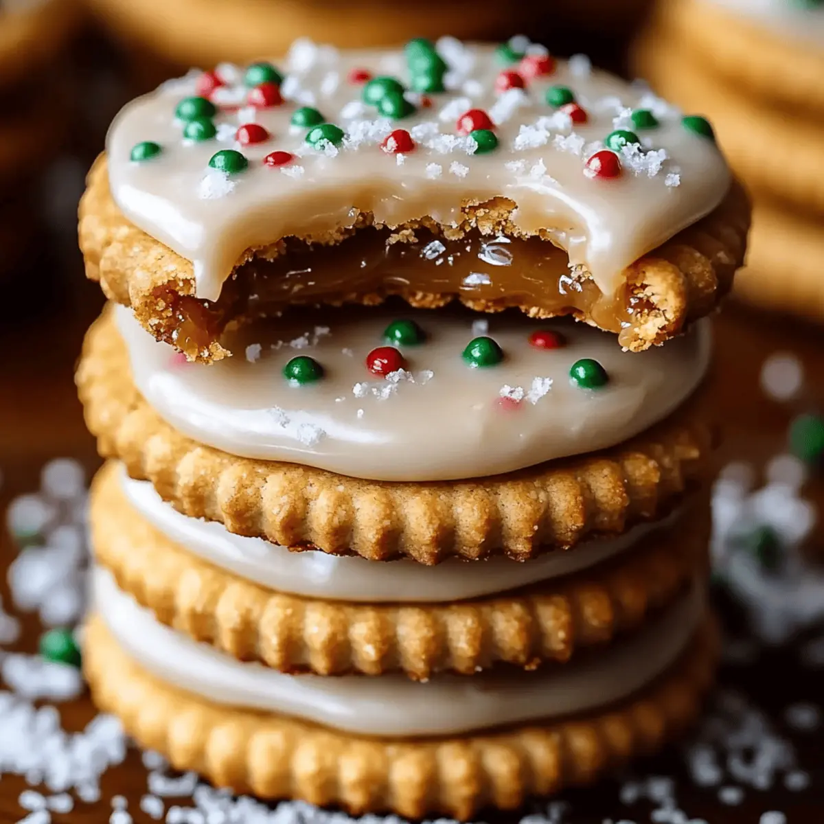 Caramel Ritz Cracker Christmas Cookies