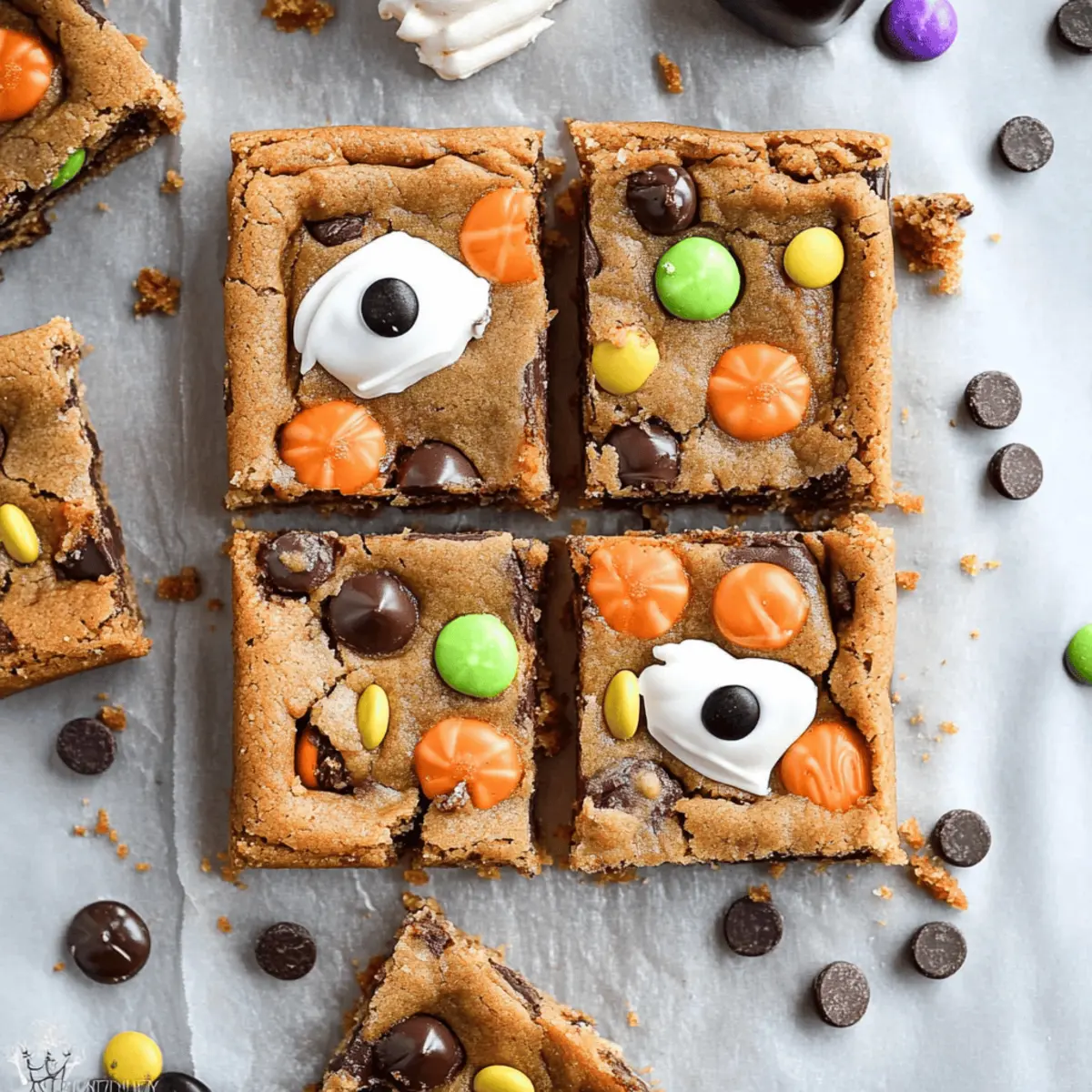 Halloween Candy Cookie Bars