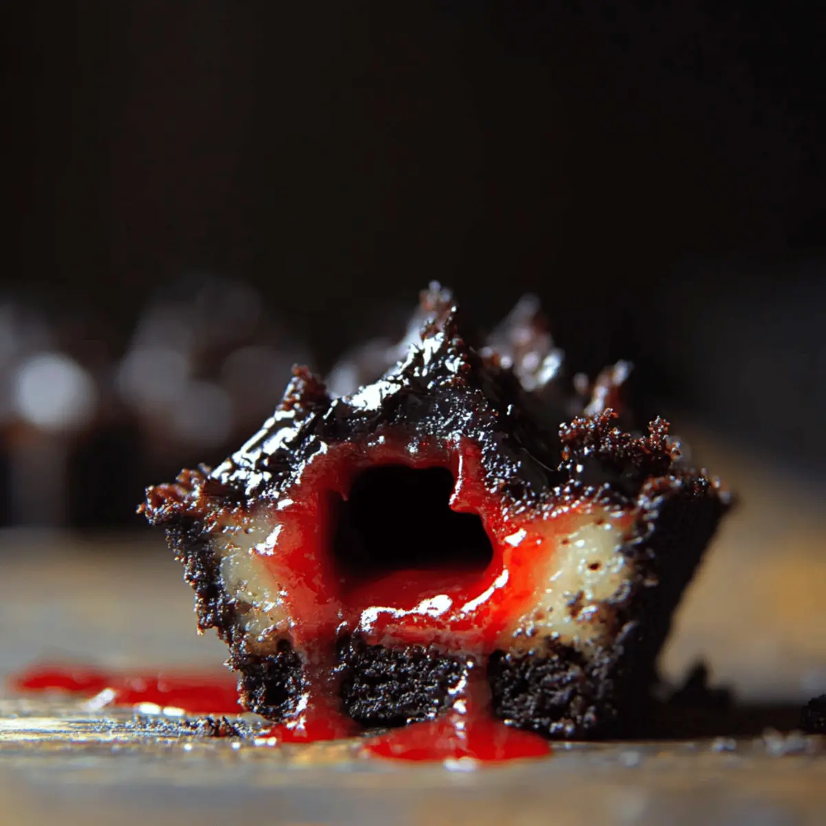 Bleeding Black Cupcakes