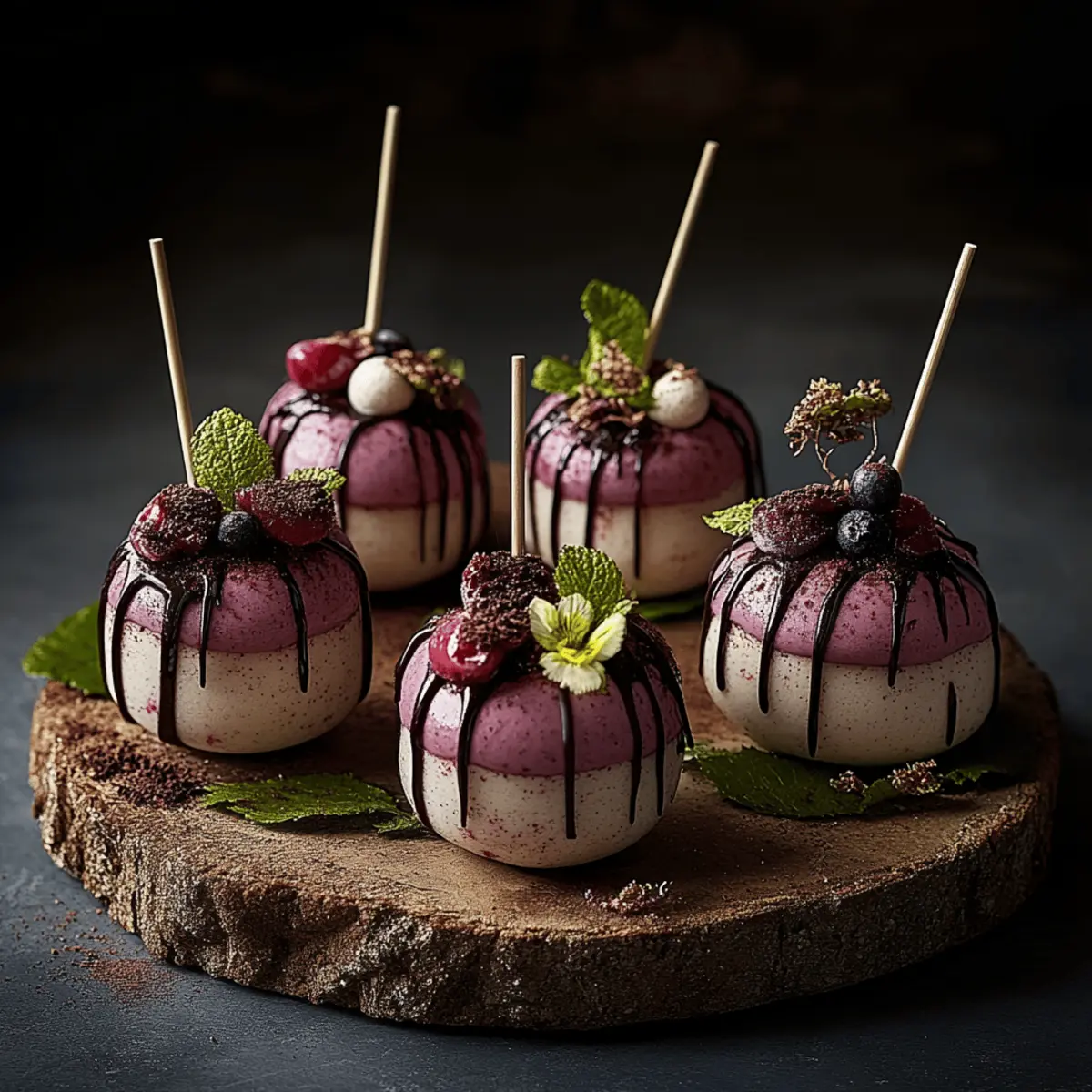 Forbidden Forest Blackberry Cheesecake Pops