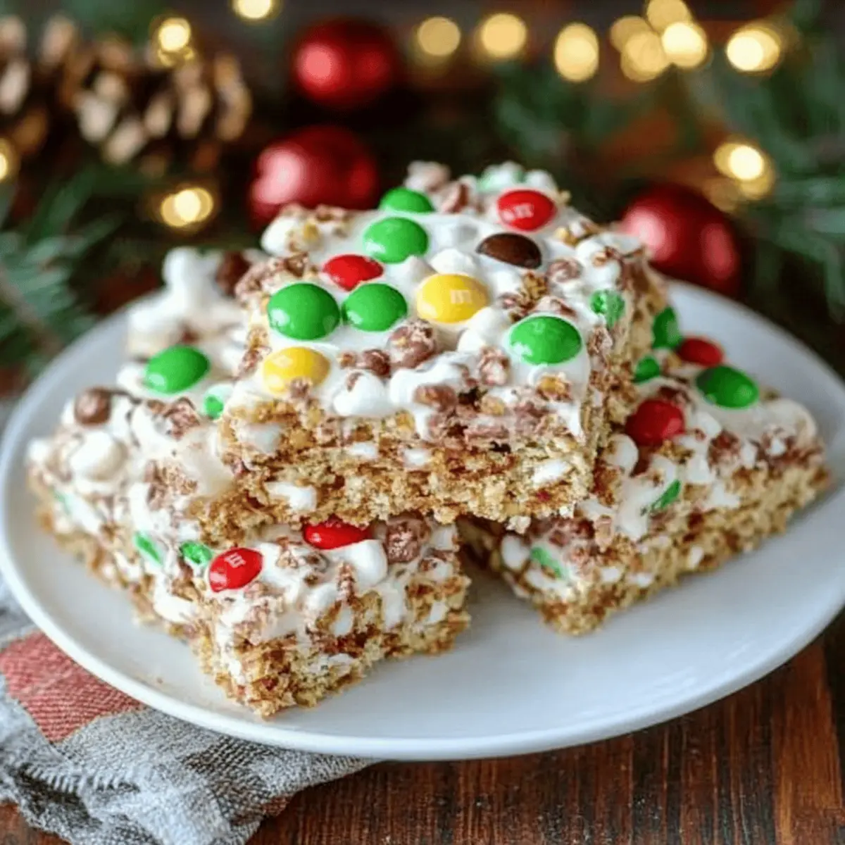 Marshmallow Pretzel Treats with M&M’s