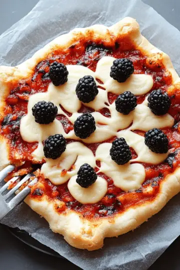 Creepy Halloween Spider Web Pizza