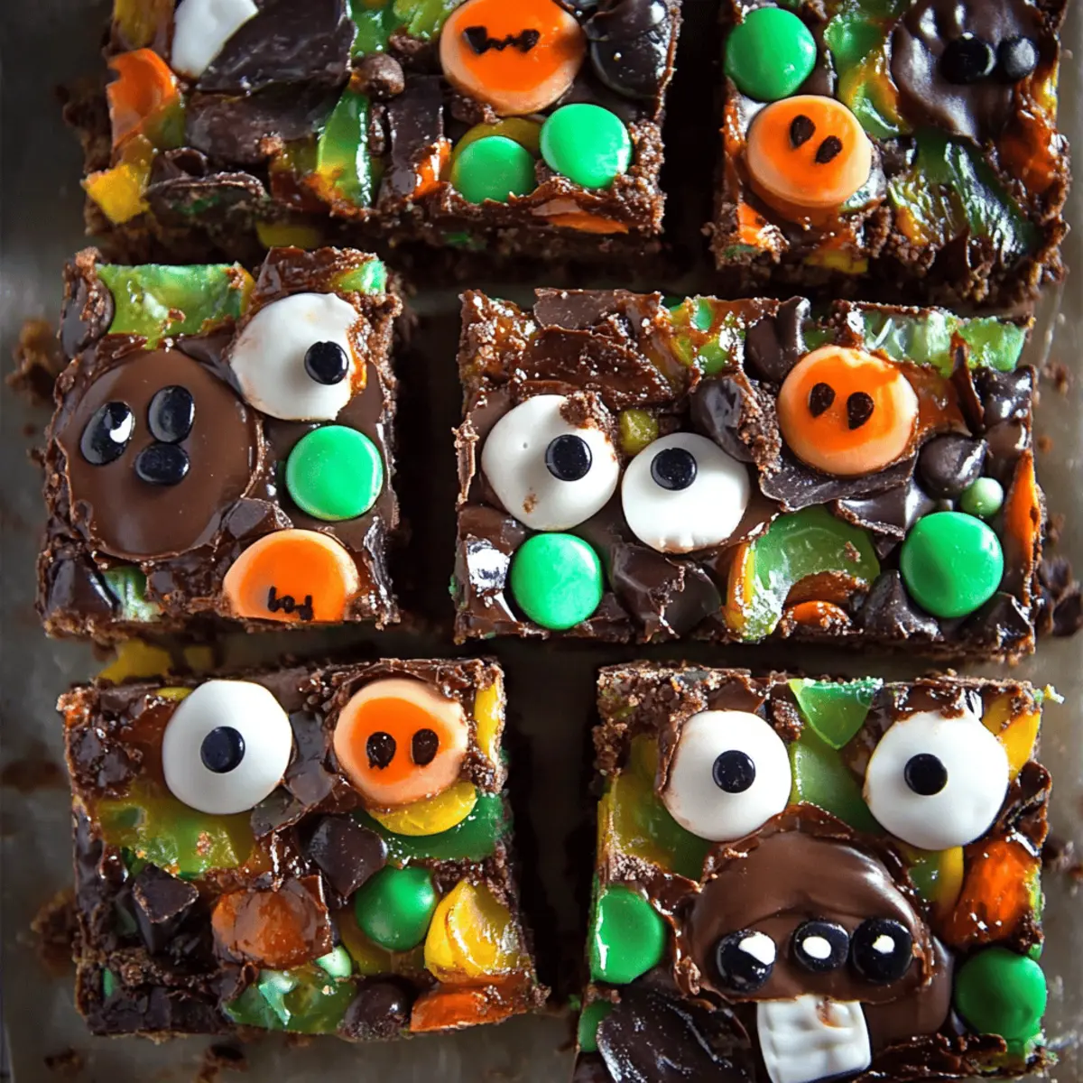 Halloween Rocky Road Slices