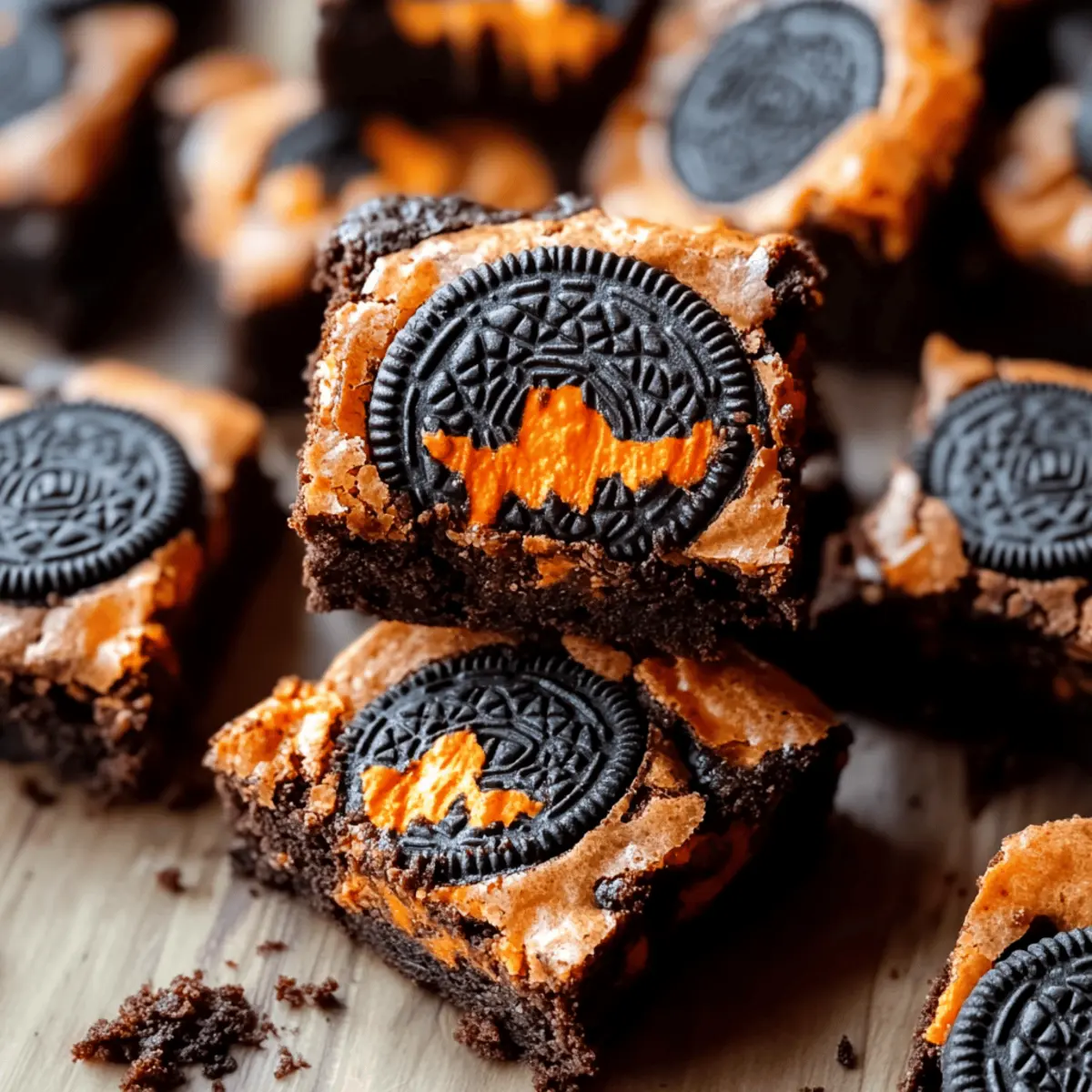 Halloween Oreo Cookie Boo Brownies