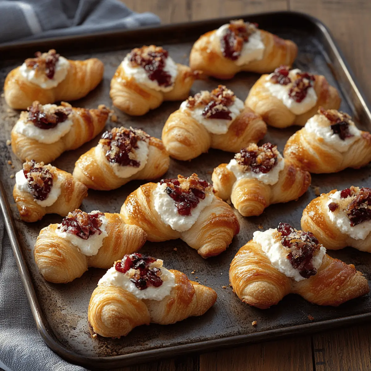 Cranberry Cream Cheese Crescent Bites