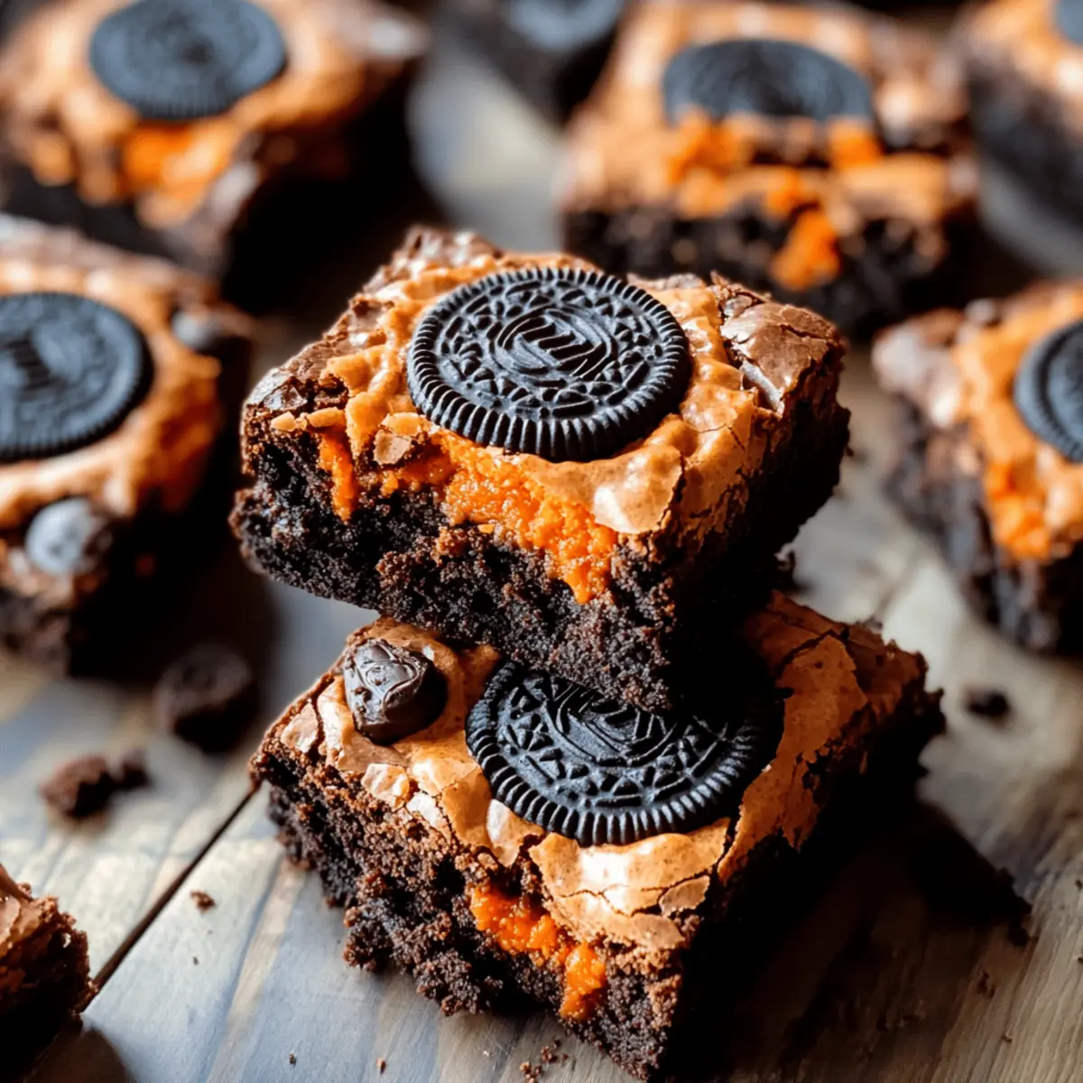 Halloween Oreo Cookie Boo Brownies