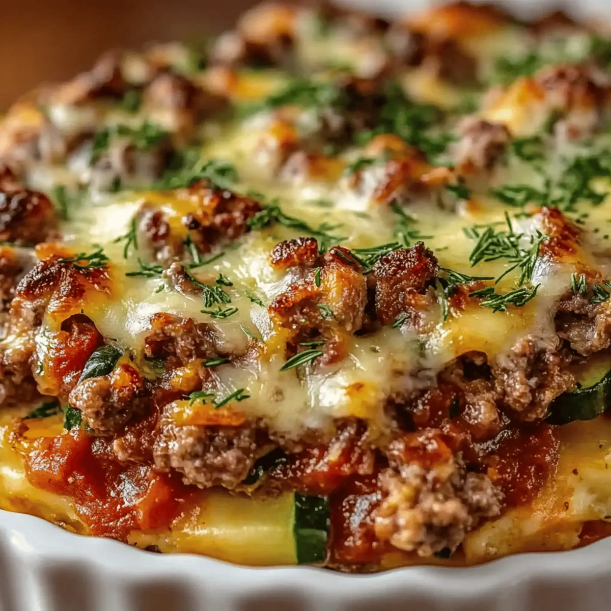 Ground Turkey Zucchini Casserole