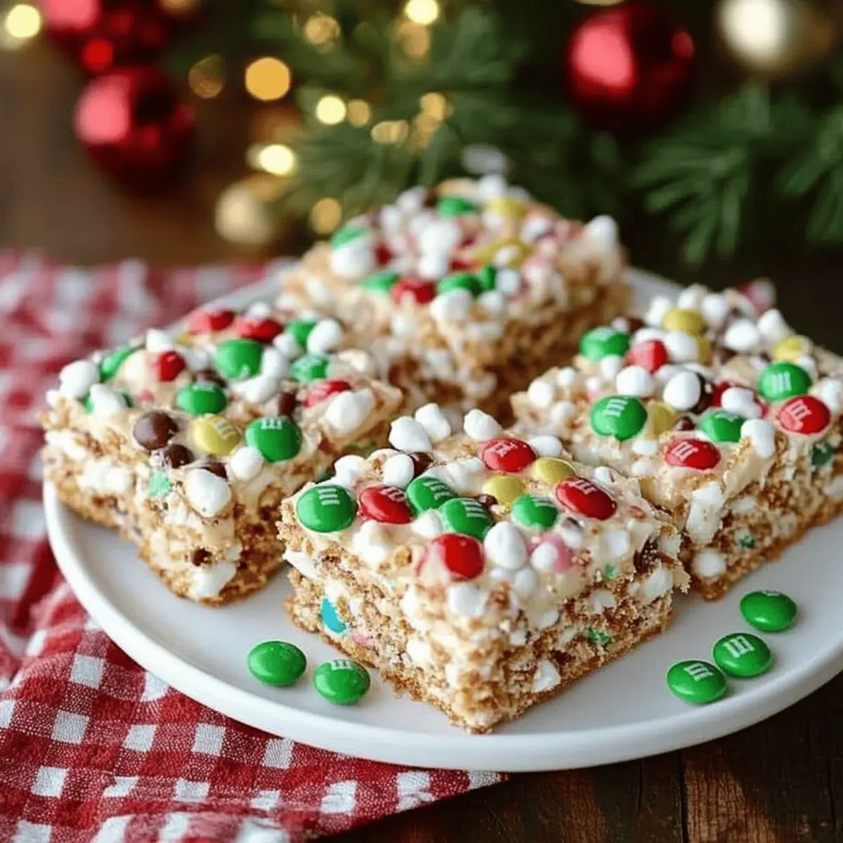 Marshmallow Pretzel Treats with M&M’s