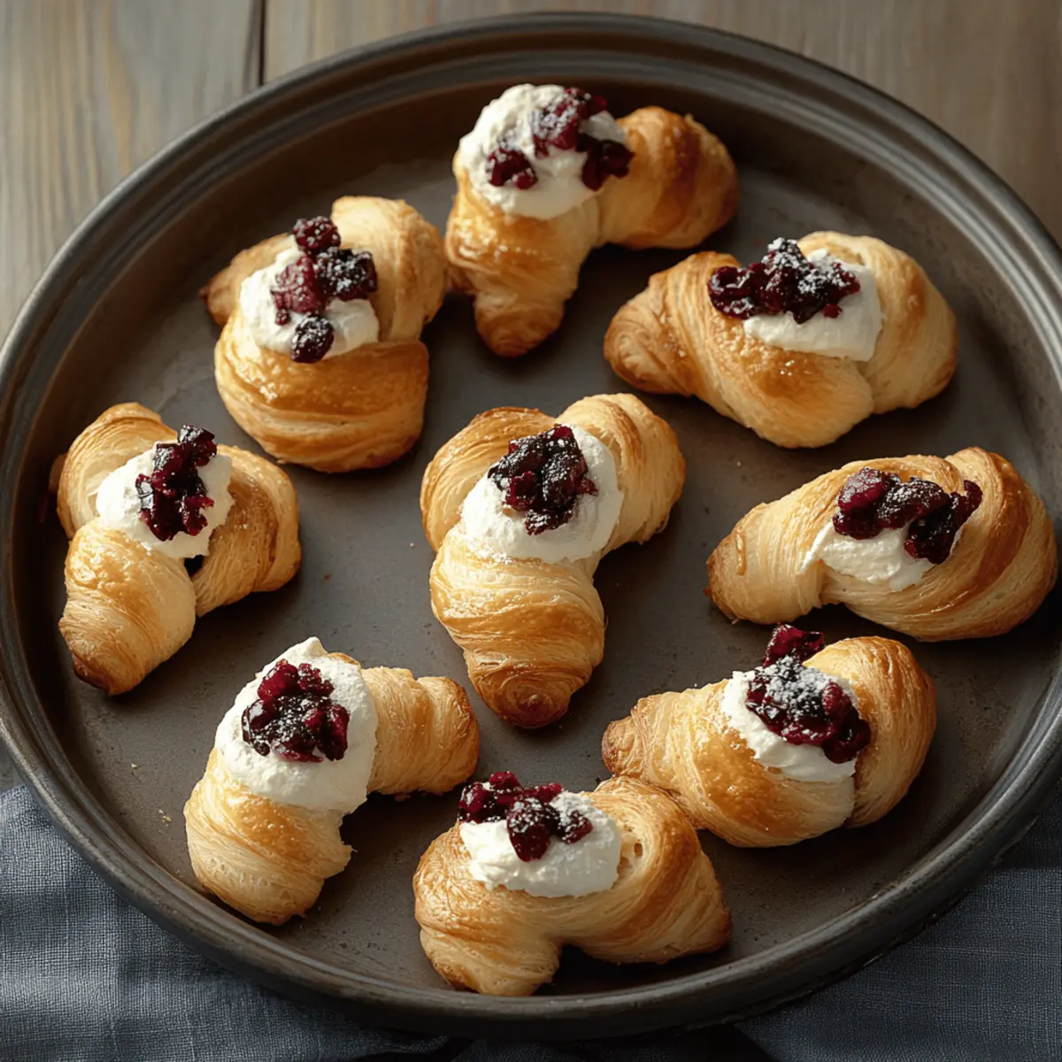 Cranberry Cream Cheese Crescent Bites