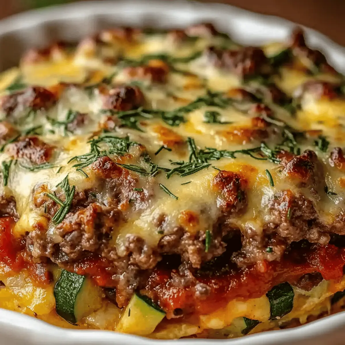 Ground Turkey Zucchini Casserole