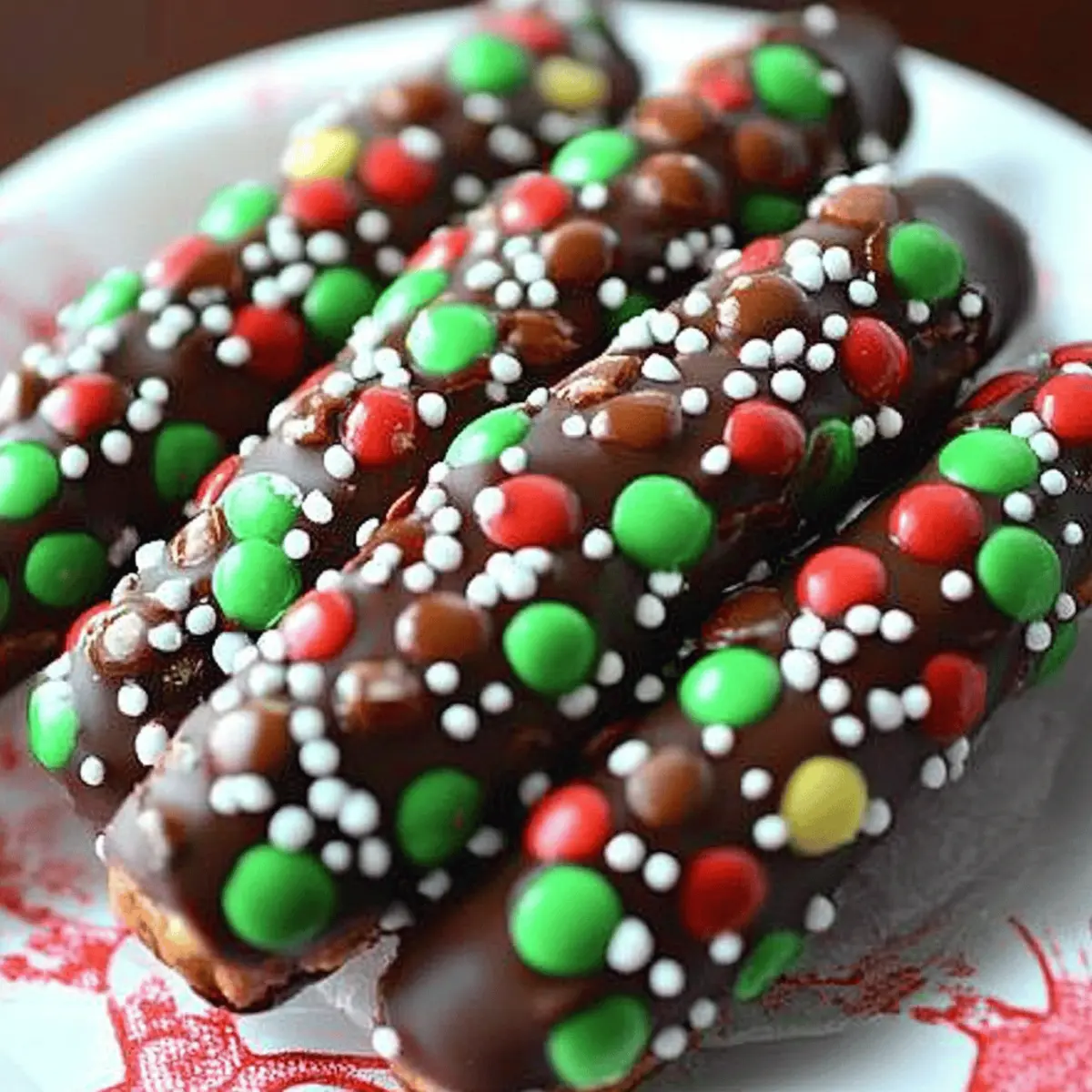 Caramel Chocolate Pretzel Rods