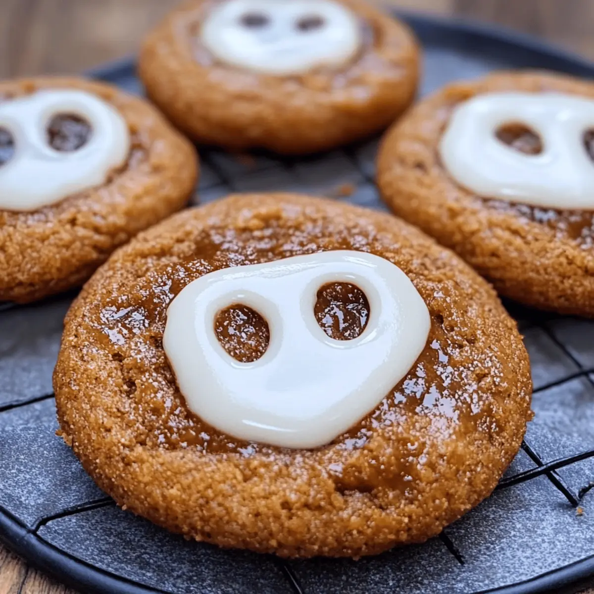 Spooky Ghost Brown Butter Pumpkin Cookies