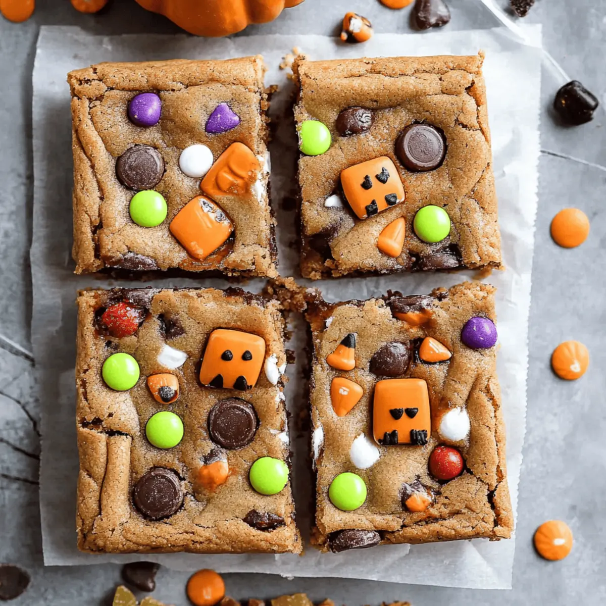 Halloween Candy Cookie Bars