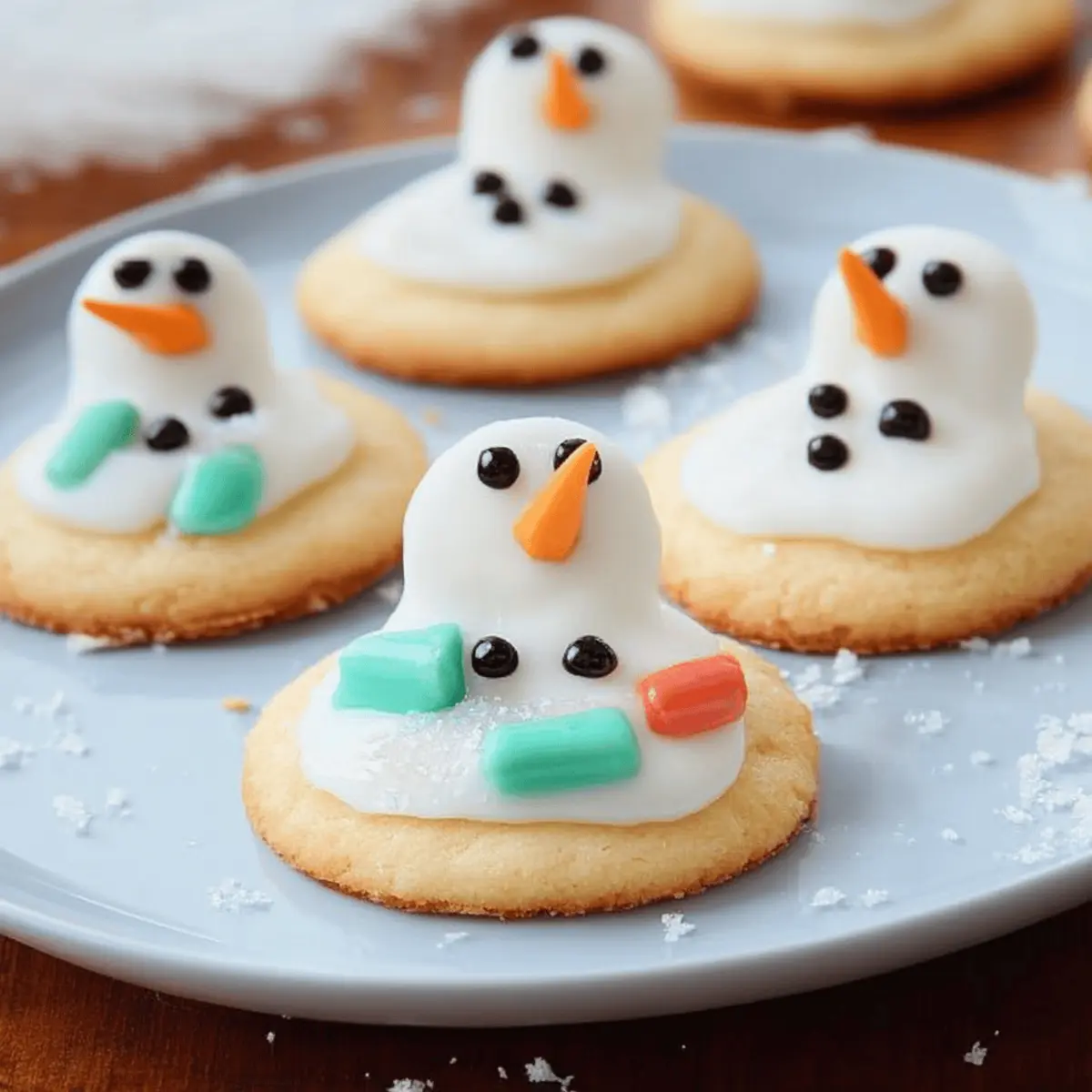 Melted Snowman Cookies