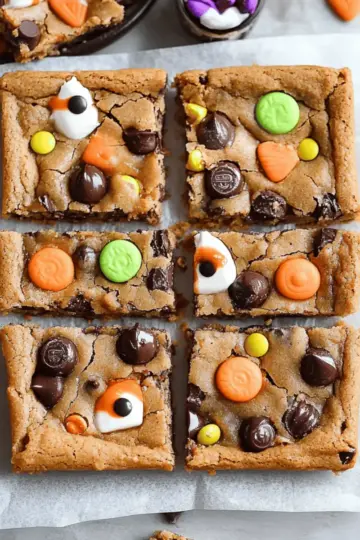 Halloween Candy Cookie Bars