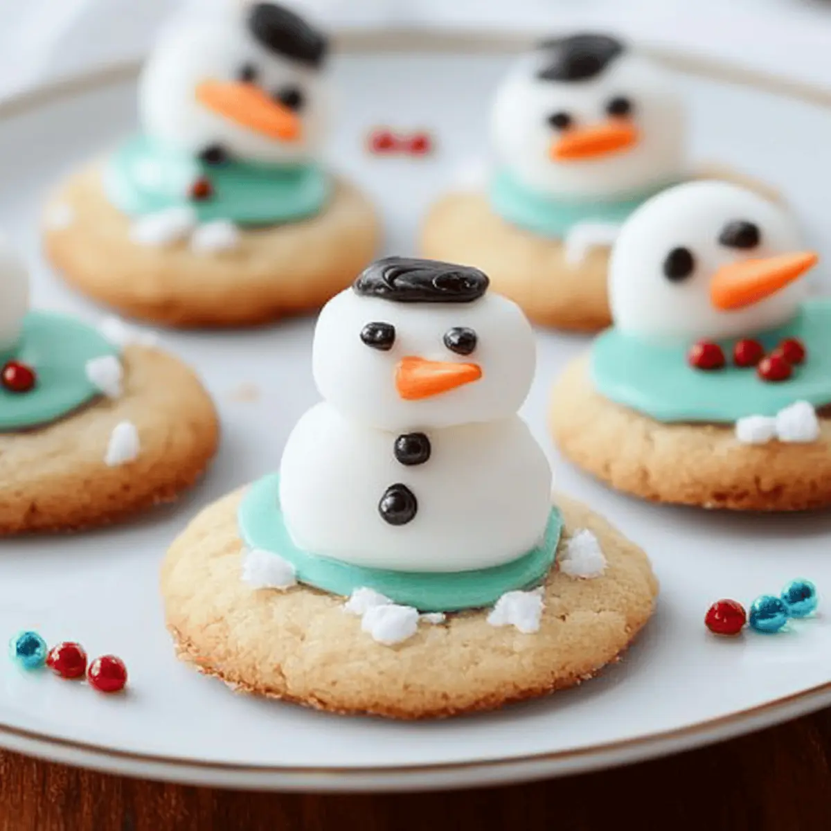 Melted Snowman Cookies