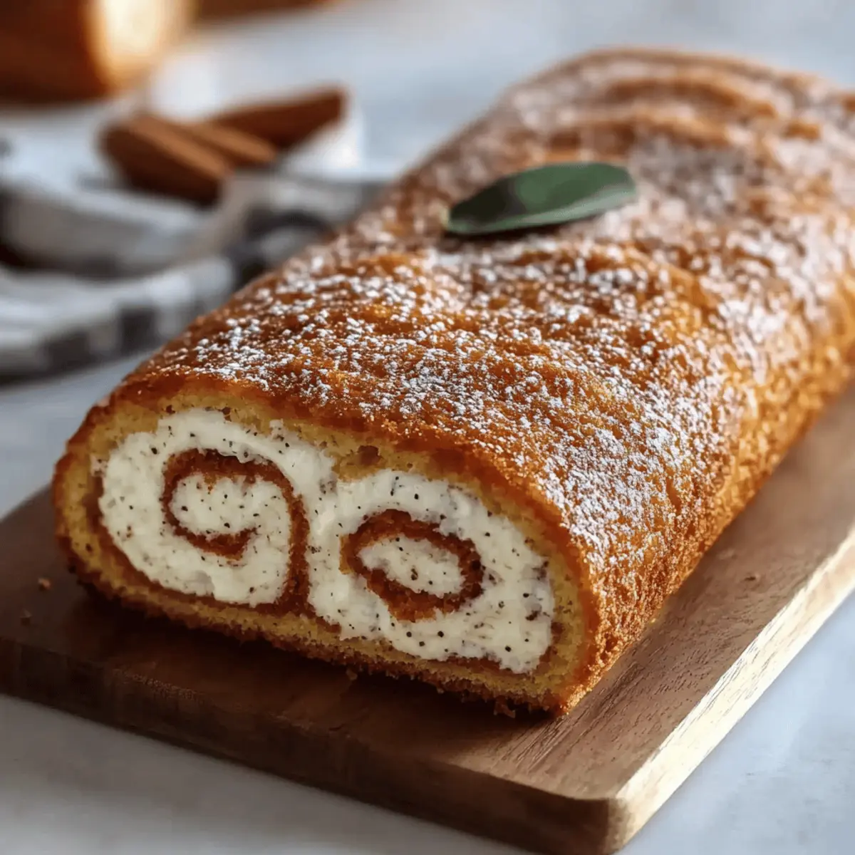 Fall Pumpkin Spice Roll Cake