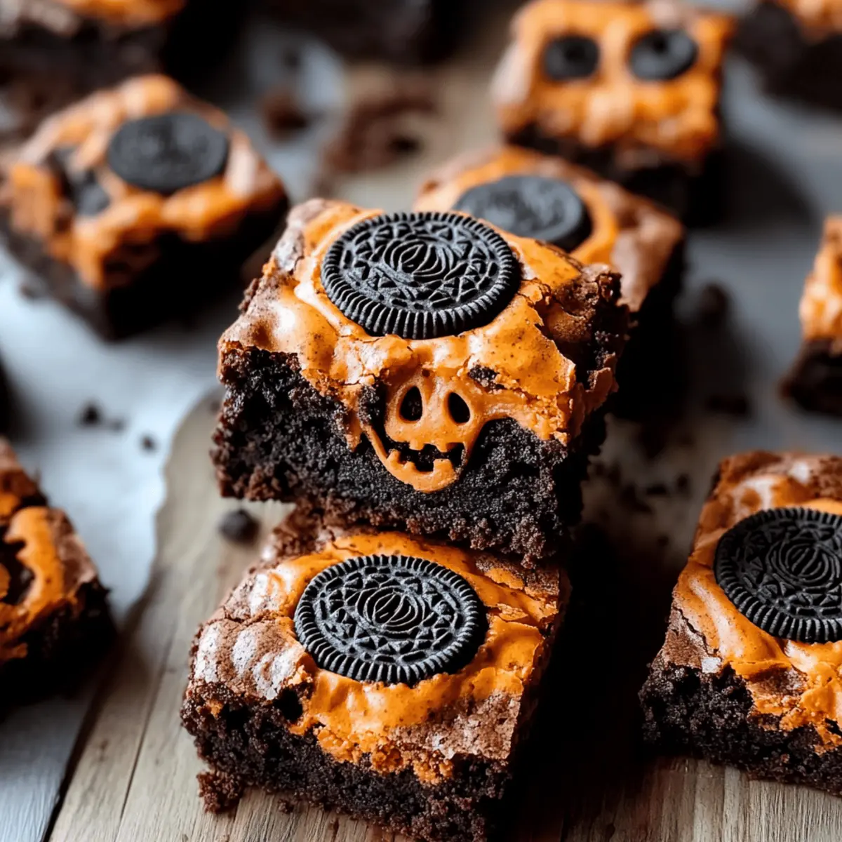 Halloween Oreo Cookie Boo Brownies