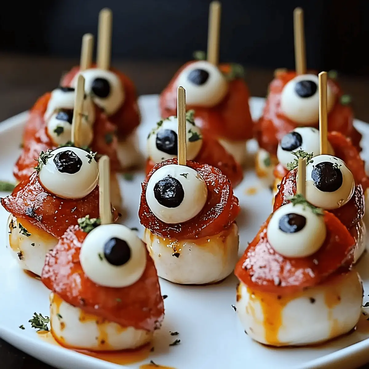 Salami Mozzarella Eyeballs