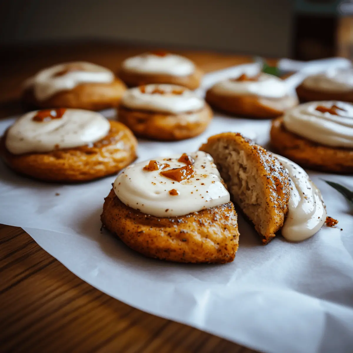 Pumpkin Sugar Cookies with Cream Cheese Frosting