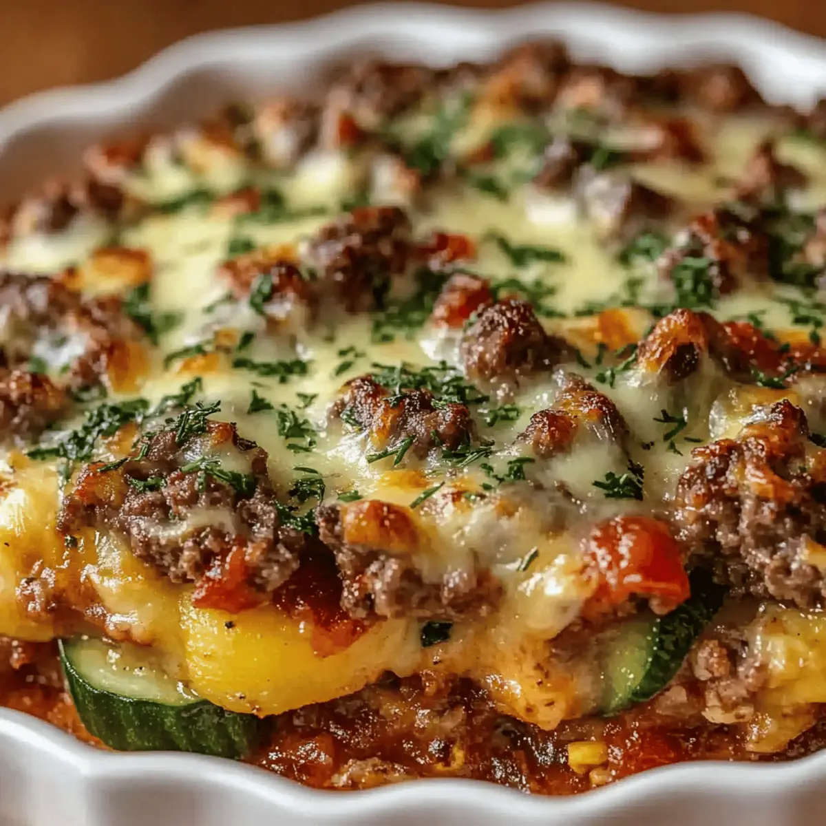 Ground Turkey Zucchini Casserole