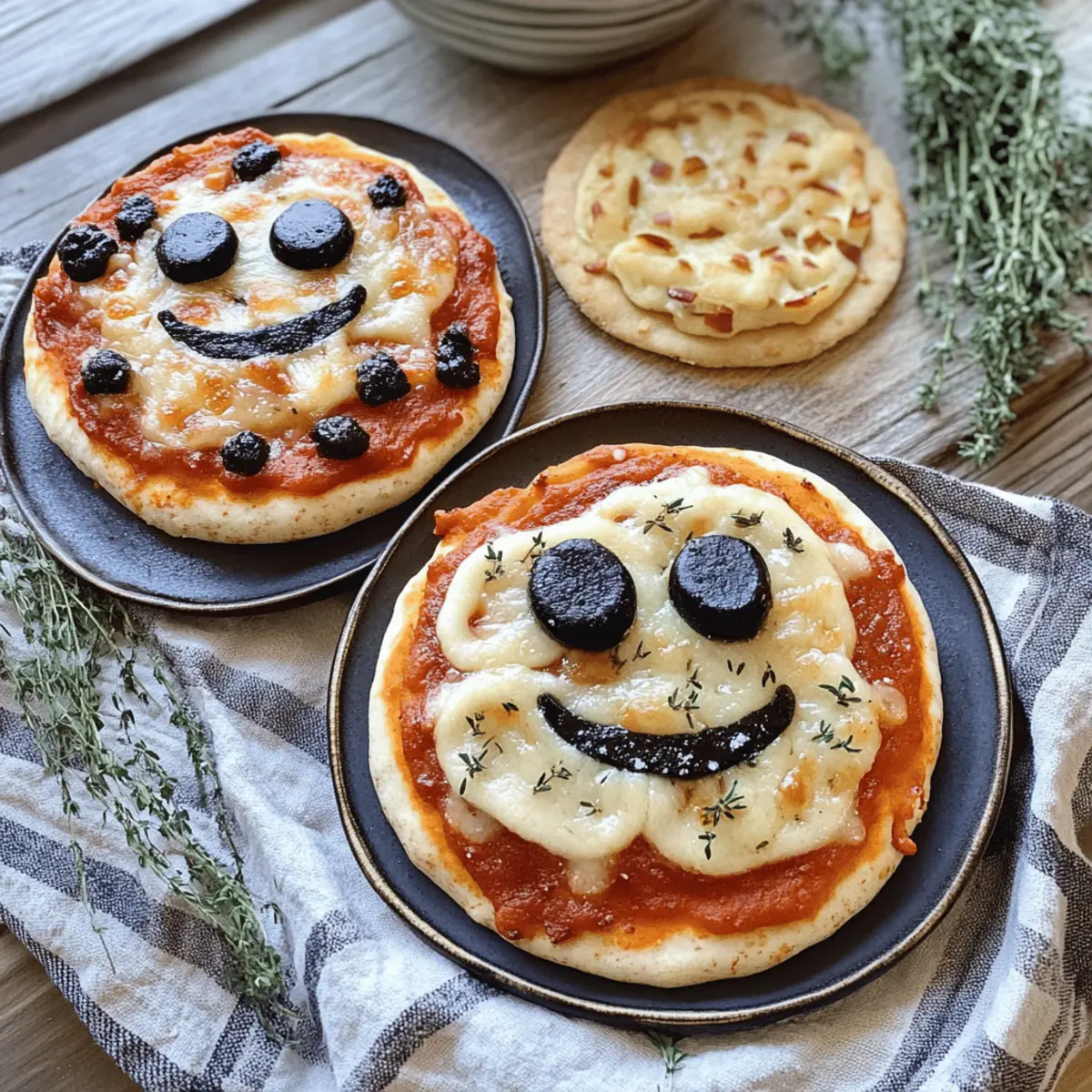 Halloween Mini Pizzas
