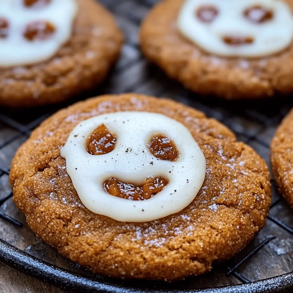 Spooky Ghost Brown Butter Pumpkin Cookies