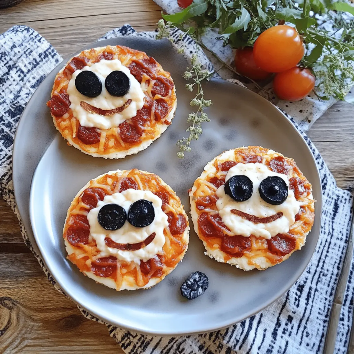 Halloween Mini Pizzas