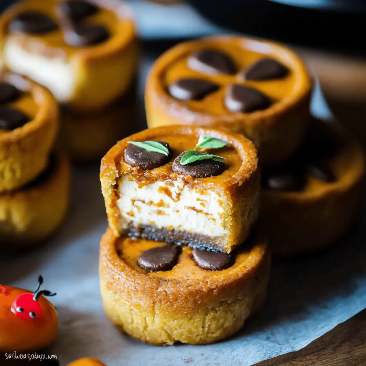 Mini Pumpkin Cheesecake Jack-O’-Lanterns