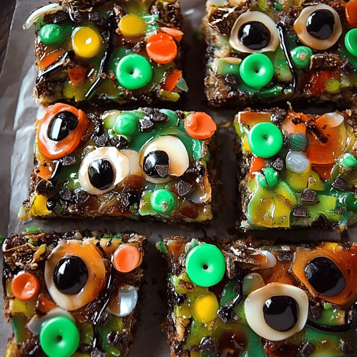 Halloween Rocky Road Slices