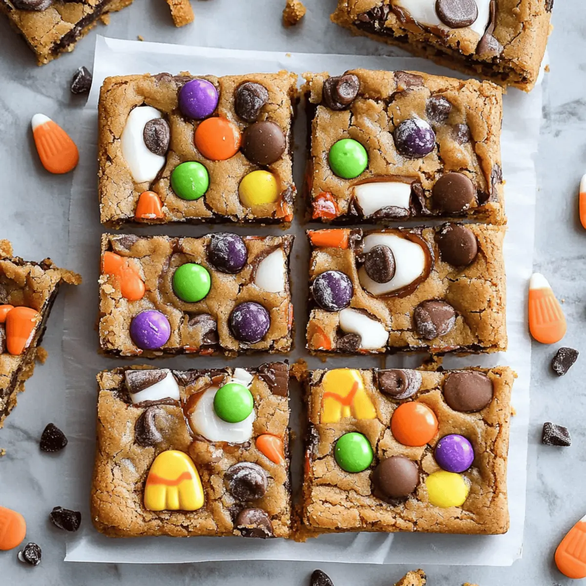 Halloween Candy Cookie Bars