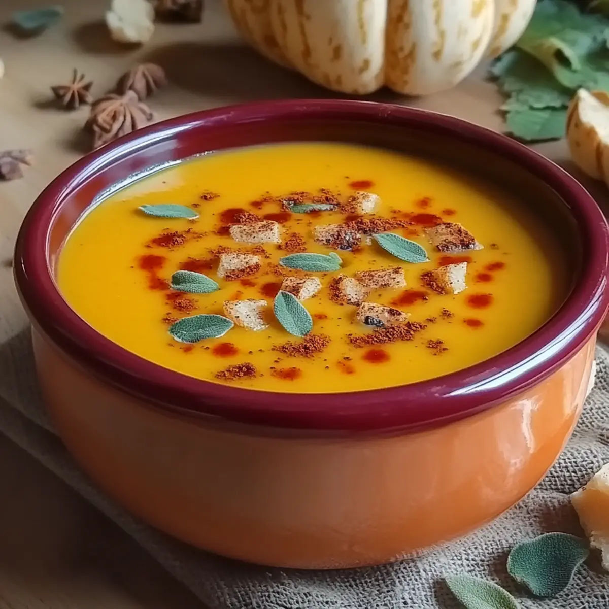 Autumn-Spiced Roasted Pumpkin Soup