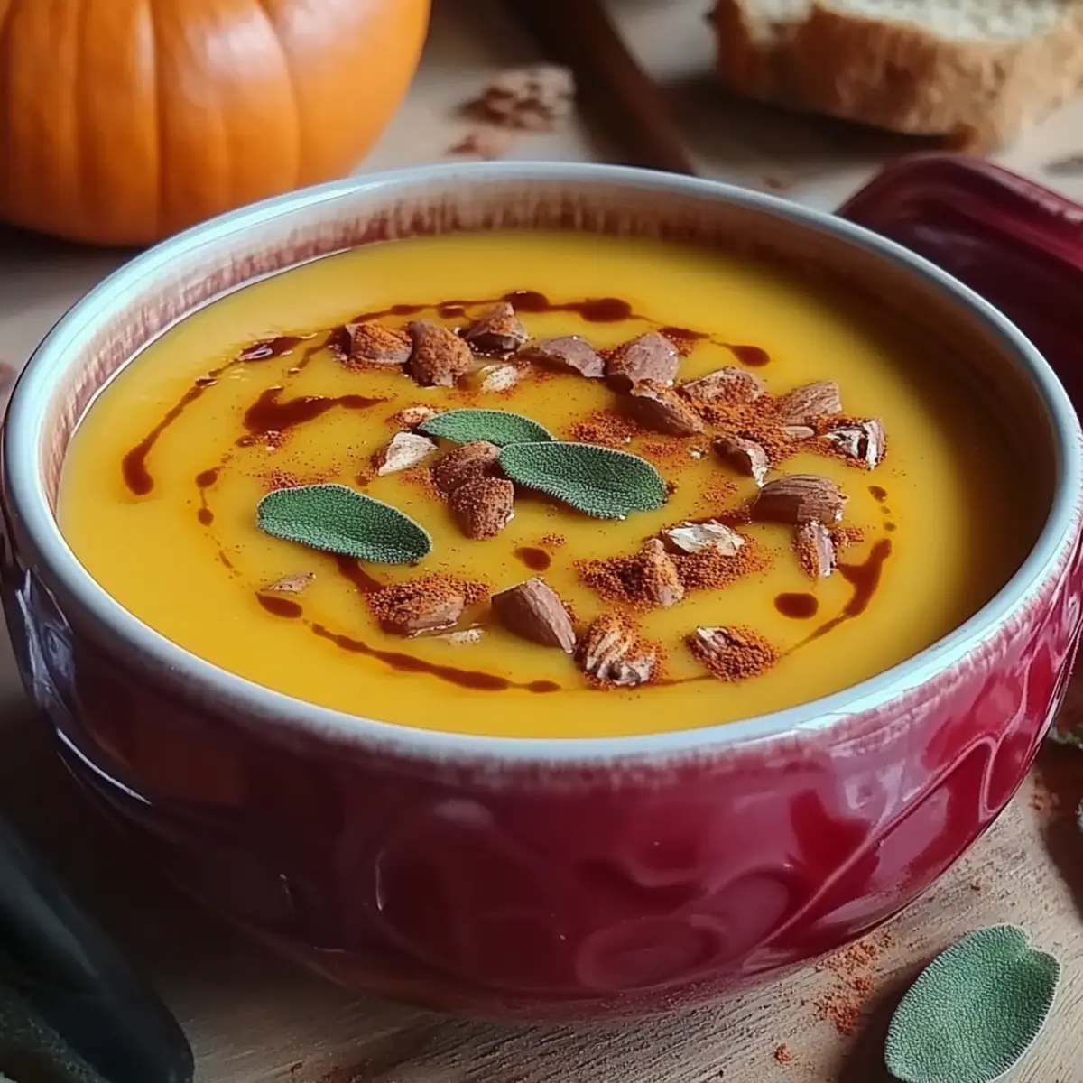 Autumn-Spiced Roasted Pumpkin Soup