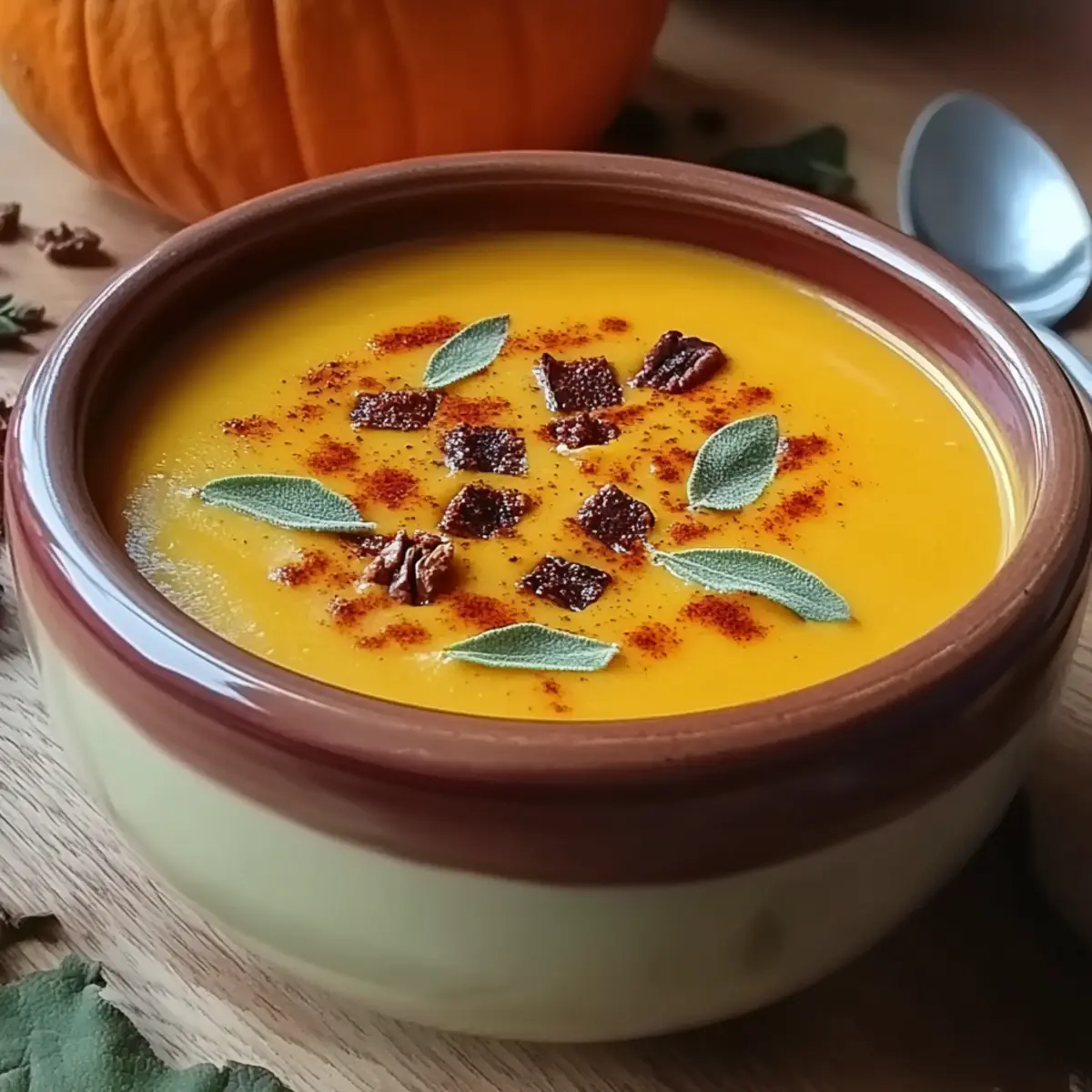 Autumn-Spiced Roasted Pumpkin Soup