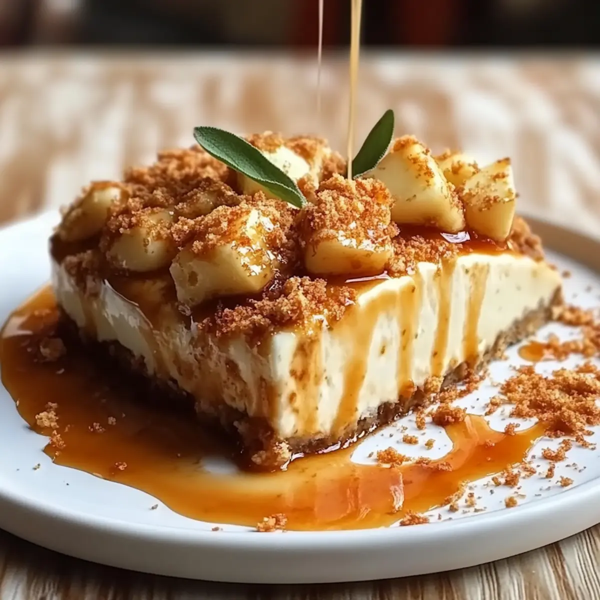 Caramel Apple Cheesecake Bars