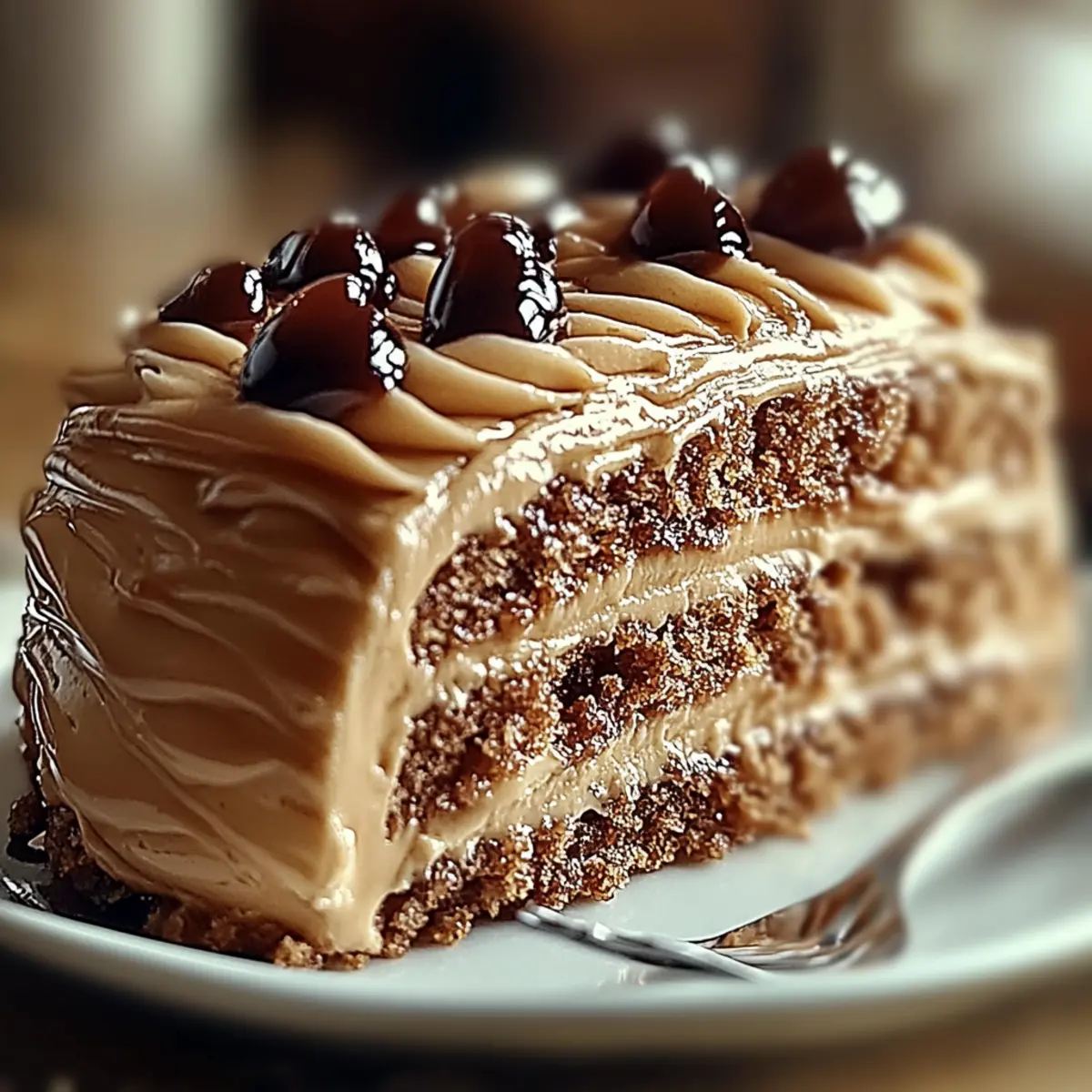 Caramel Coffee Buttercream Cake