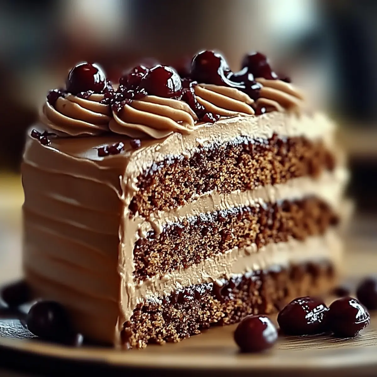 Caramel Coffee Buttercream Cake