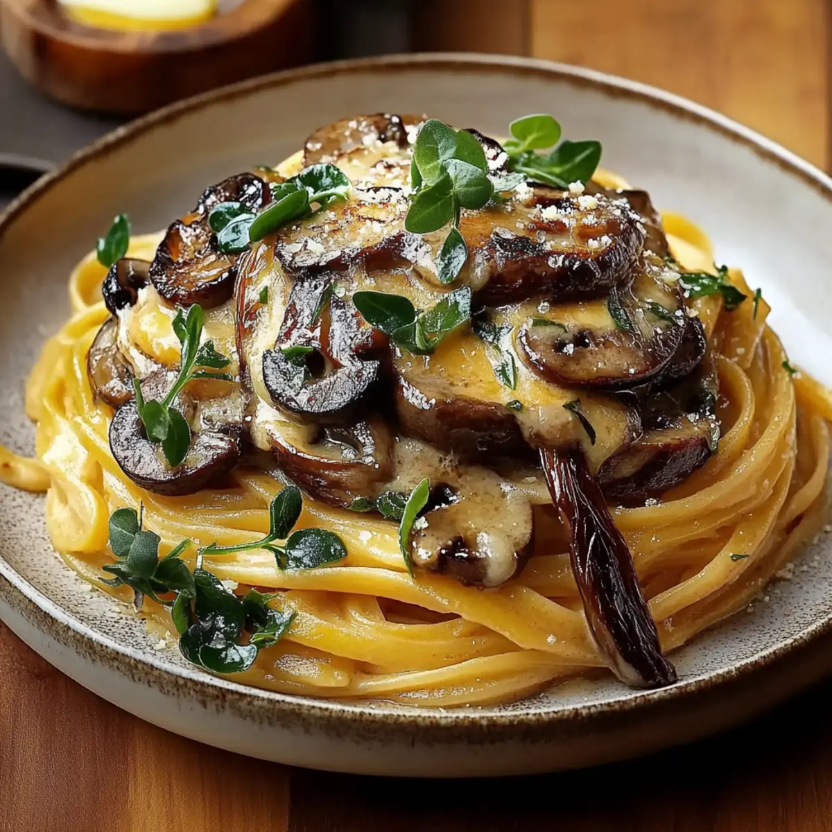 Caramelized Leek and Mushroom Gruyere Pasta