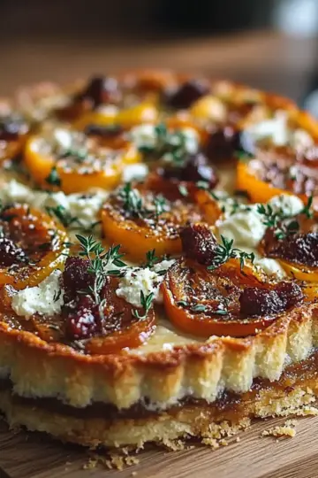 Caramelized Onion Butternut Squash Tart