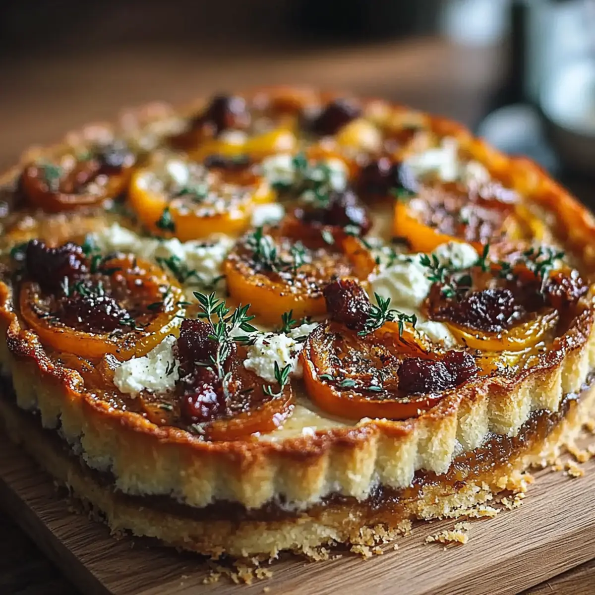 Caramelized Onion Butternut Squash Tart