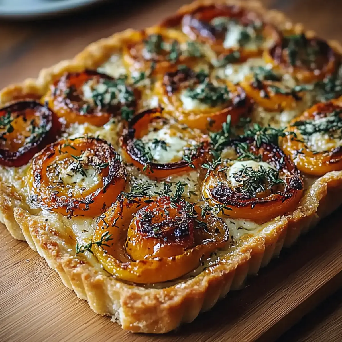 Caramelized Onion Butternut Squash Tart